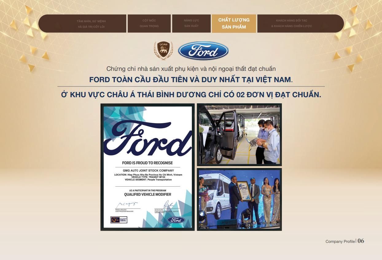 DCar Limousine là nhà sản xuất phụ kiện Nội – Ngoại thất đạt chuẩn Ford toàn cầu